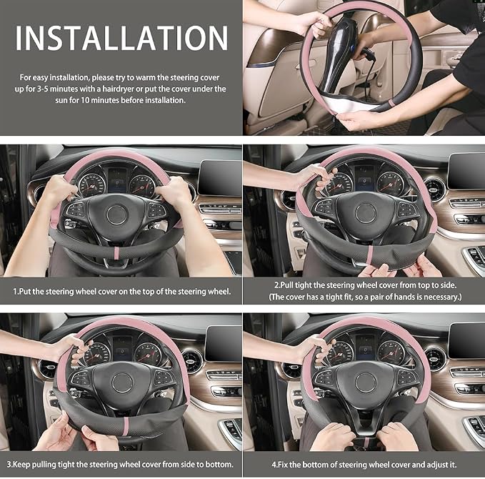 COFIT Breathable Car Steering Wheel Cover 16 inch Auto Universal Leather Wrap - Image 6
