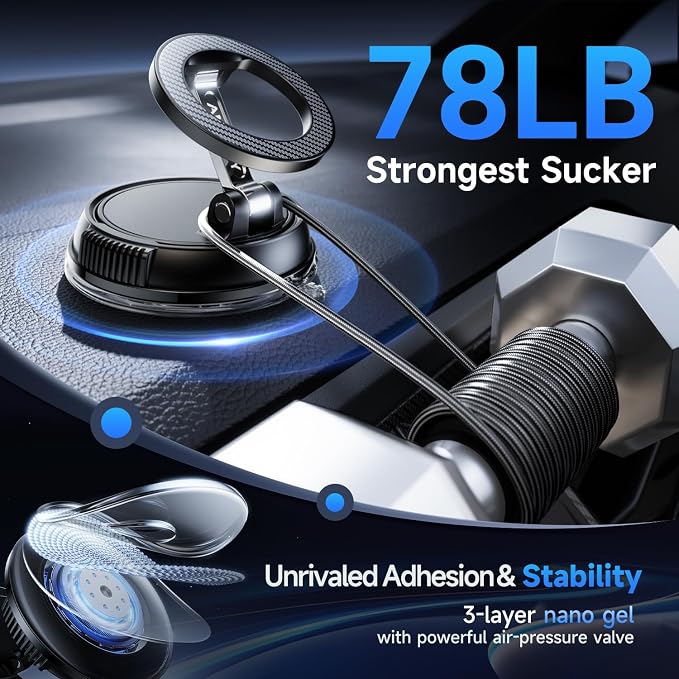 Car Phone Holder for Magsafe 360° Adjustable Car Phone Mount, Phone Holders for - Image 3