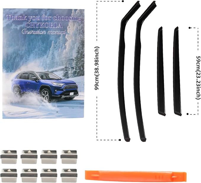 4pcs in Channel Rain Guards Fit - Image 6