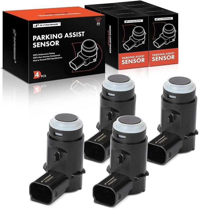 A-Premium 4-PC Rear PDC Reverse Backup Parking Aid Assist Sensor Compatible by A-Premium
