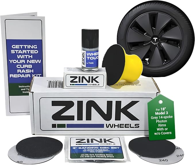 Premium Tesla Wheel Curb Rash Repair Kit by ZinkWheels