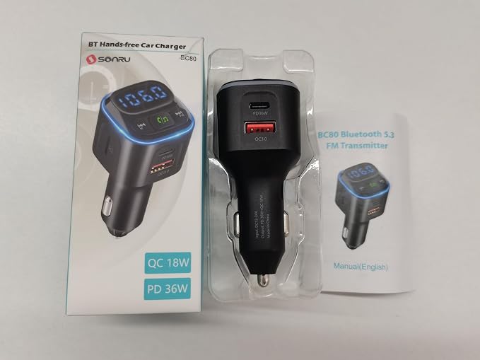 Bluetooth 5.3 FM Transmitter Car Adapter Wireless Radio Adapter HiFi Bass Sound - Image 8