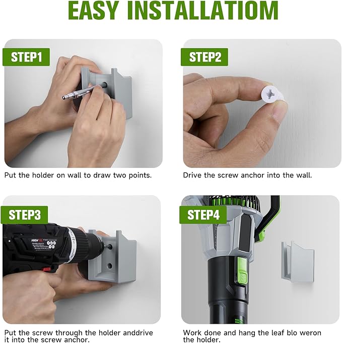 Leaf Blower Wall Mount Holder Compatible - Image 7