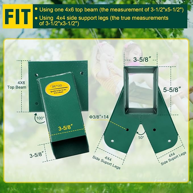 BETOOLL A-Frame 1pcs Brackets Swing Set Bracket - Image 3