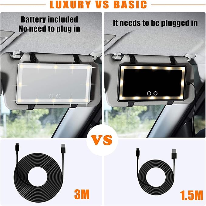 Car Sun Visor Vanity Mirror, Makeup Mirror - Image 4