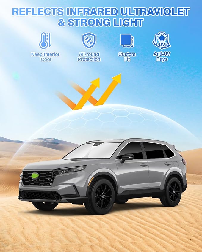 Sunshades for Honda CRV 2023-2025 2026 CR-V Accessories Windshield Sun Shade - Image 2