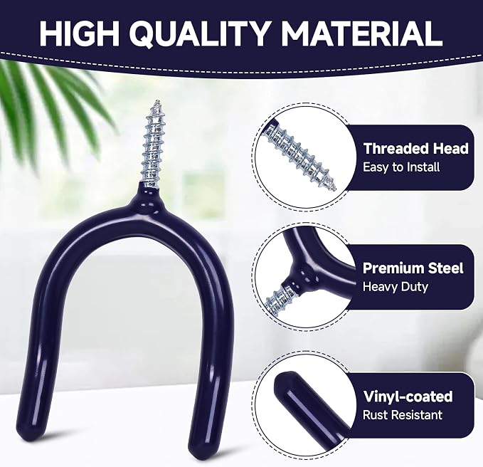 12 Pack Garage Storage System Steel U Hooks - Image 4