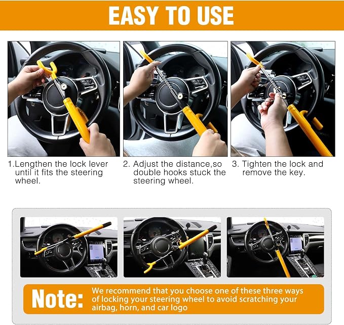 Car Steering Wheel Lock Anti-Theft Device - Image 3