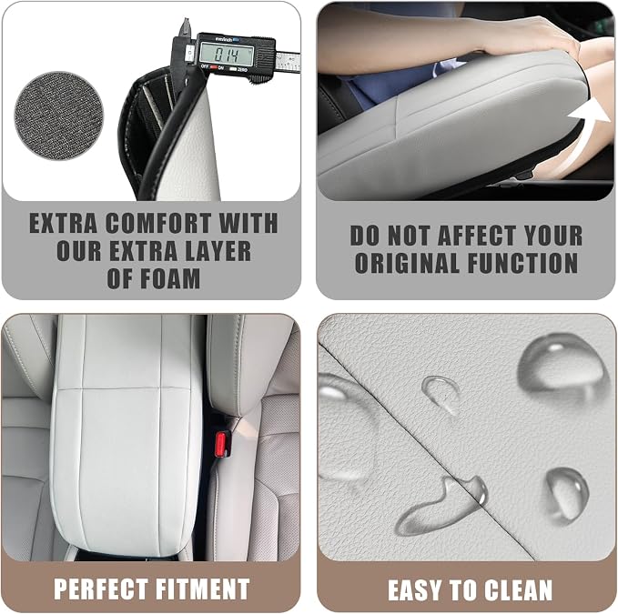 Muslogy for Accord 2023-2025 Center Console Cover Armrest Pad Vegan Leather - Image 6
