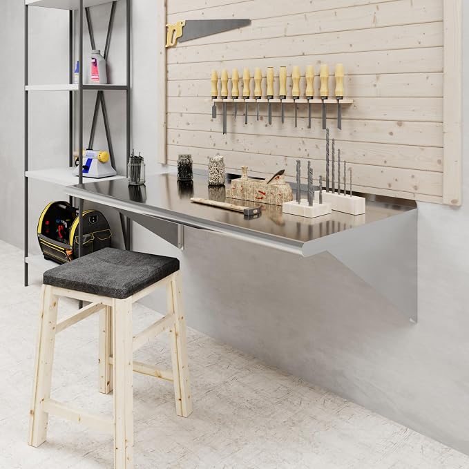 AmGood 48" Long X 24" Deep Stainless Steel Wall Shelf | NSF Certified | - Image 7