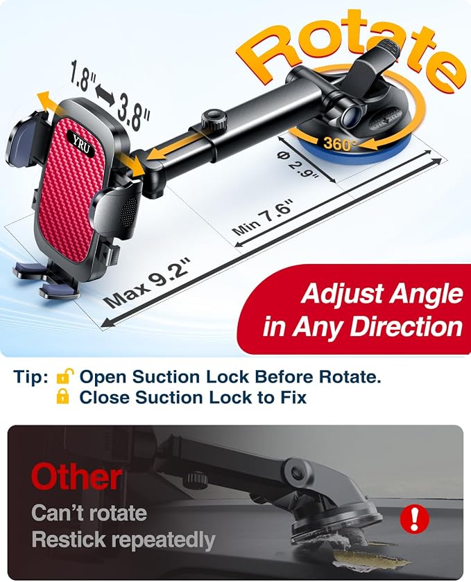 YRU [True Military-Grade & 360 Degrees Rotatable Suction 2025 Ultimate Car - Image 4