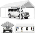 COBIZI Carport 10x20ft Heavy Duty Portable Garage, 2.0 Powder Coated Frame by COBIZI