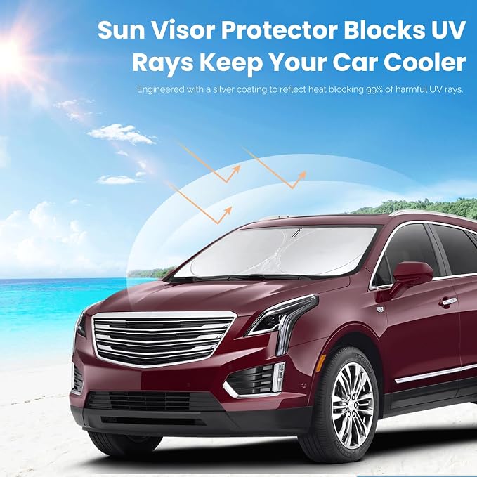 Custom fit Cadillac XT5 Windshield Sunshade - Image 5