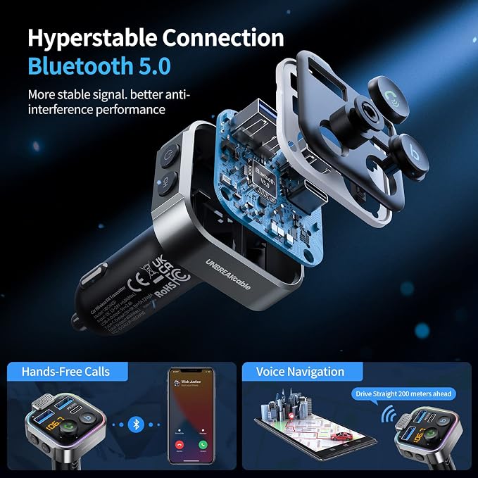UNBREAKcable Bluetooth FM Transmitter - Image 4