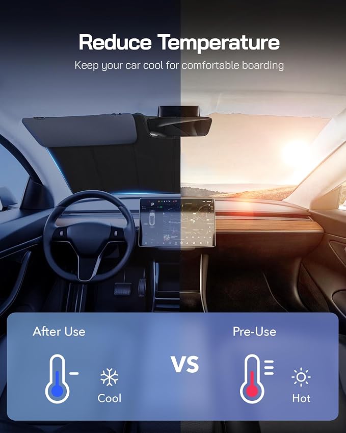Windshield Sun Shade for Acura RDX 2013-2018, Front Window Sunshade, 6 Layers - Image 4