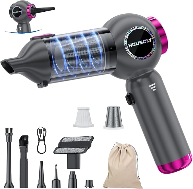Handheld Car Vacuum Portable Cordless 25000Pa High Power Small Mini Hand Vacuum by houscly