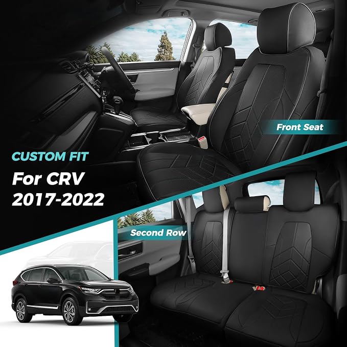 for Honda CRV Seat Covers Custom Fit 2017-2022 EXL EX LX Sport, Hybrid - Image 2