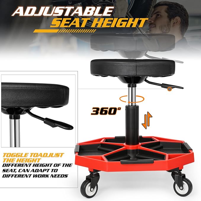 Magshion Adjustable Mechanics Stool - Image 7