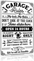 Gifts for Men Dad Husband Funny Garage Rules My Tools My Rules Tin Sign Vintage by Smilelife