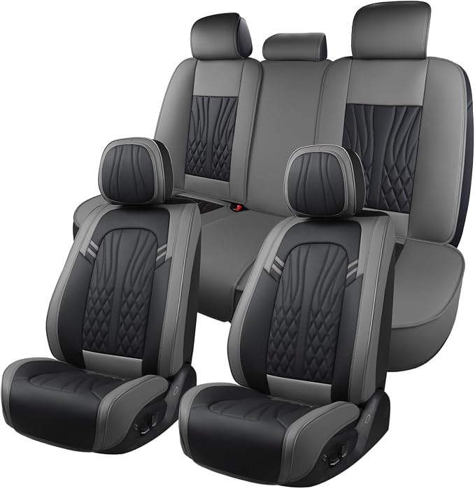 Leather Car Seat Covers, Car Seat Protector Waterproof, Seat Covers Full Set - Image 8