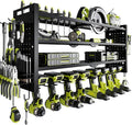 Power Tool Organizer Wall Mount, Cordless Drill Organizer, 4 Layers Large by NattyDot