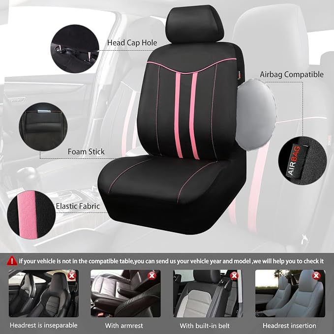 CAR PASS Car Seat Covers Full Set - Image 4