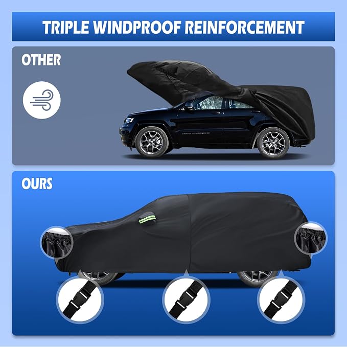 Car Cover Custom Fit for Jeep Grand Cherokee 2000-2025, Migaven Waterproof Full - Image 4