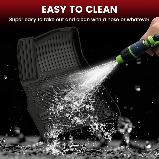 LASFIT Floor Mats for Rivian R1T 2024 2023 2022, All Weather Floor Liner TPE - Image 5