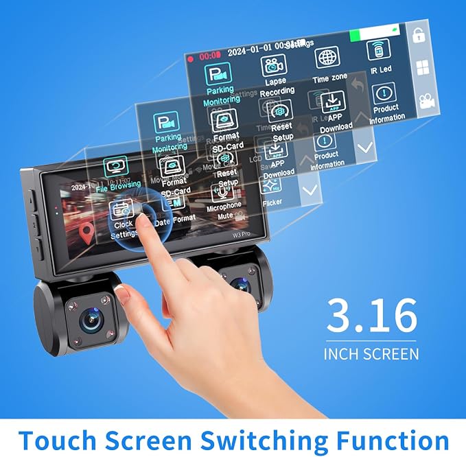 4 Channel Dash Cam Front and Rear, 360°Dash Camera - Image 4