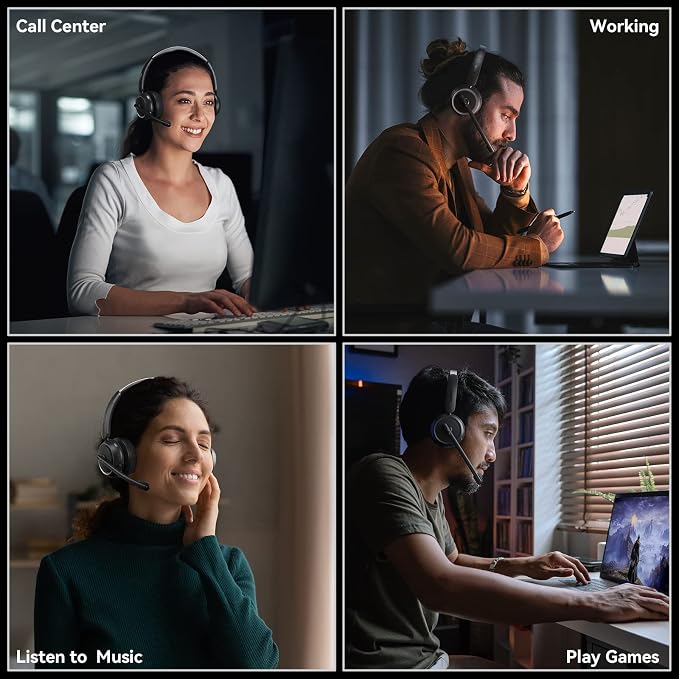 Wireless Headset with Mic for Work, Wireless Headphones with Mic for Work from - Image 7