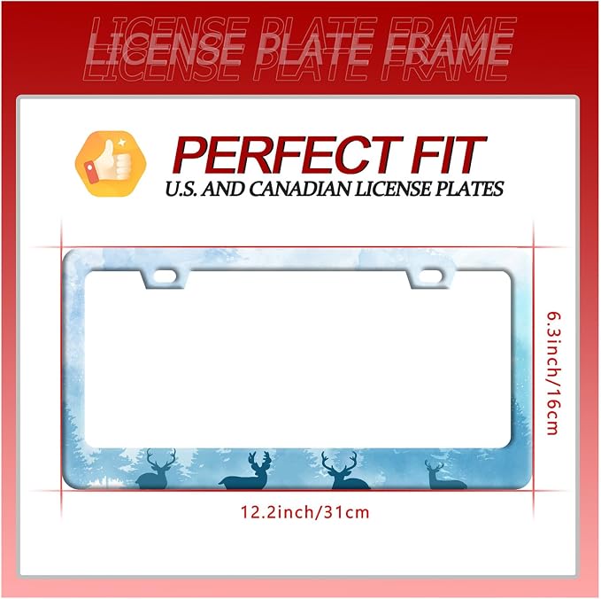 Deer License Plate Deer Forest License Plate Stainless Steel Parts Funny - Image 7