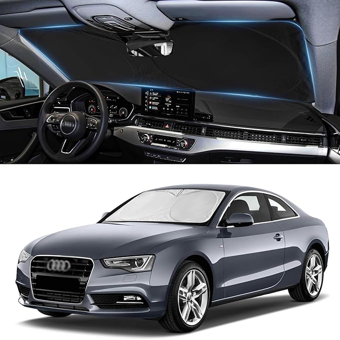 Custom Windshield Sunshade for Audi A4 A5 & S5 RS5 2018-2022 2023 2024 2025 by INSAUTO