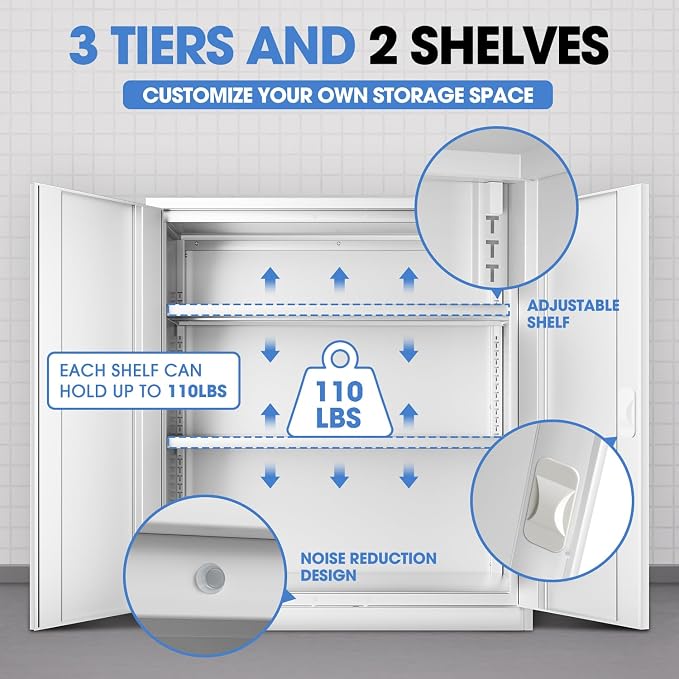 DNA MOTORING 36'' Metal Storage Cabinet, Locking Tool Cabinet - Image 3