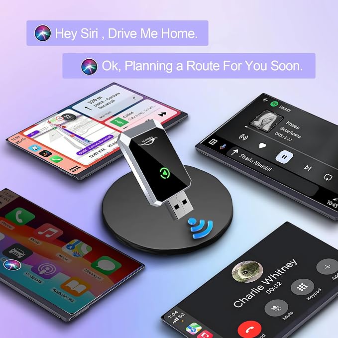 Mini Wireless Carplay Adapter for iPhone&Android Auto 2-in-1, 2025 Upgrade - Image 3