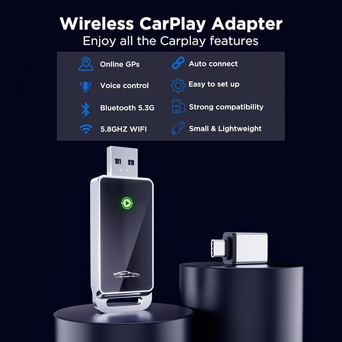 Wireless CarPlay Adapter 2024 Upgrade, Plug and Play, No Latency, Converts - Image 2