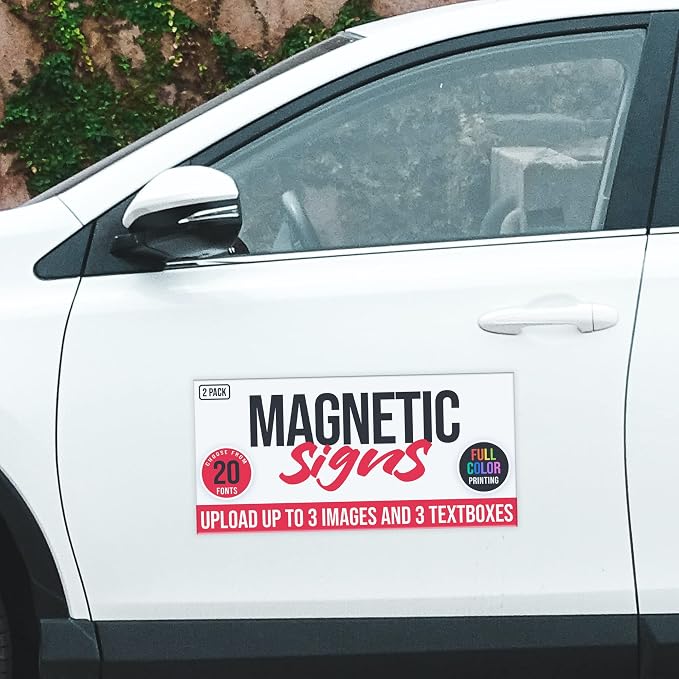 2 Pack, Personalized Magnetic Signs - Image 9