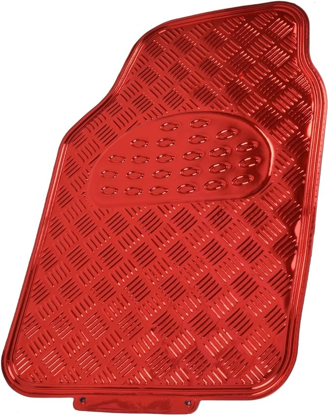 BDK Red All Weather Heavy Duty Car Floor Mats Interior Liners - Image 2