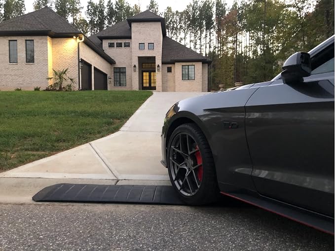 – Driveway Curb Ramps – Low Profile Car Ramps – 3 Piece Expandable Set – Made by CURB+CORRECTOR