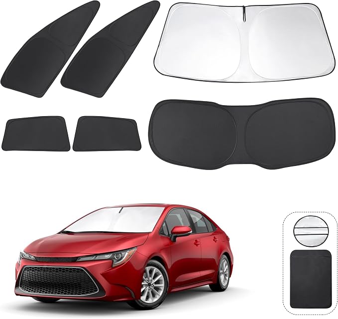 TINGLU Window Shades for Toyota Corolla 2020-2024 2025 Accessories Side Full by TINGLU