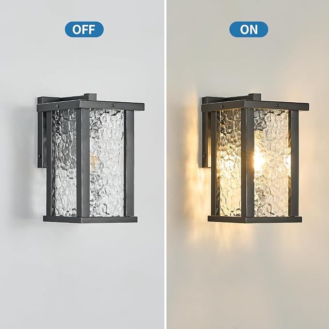 Outdoor Wall Sconce E26 Base Metal Frame - Image 4