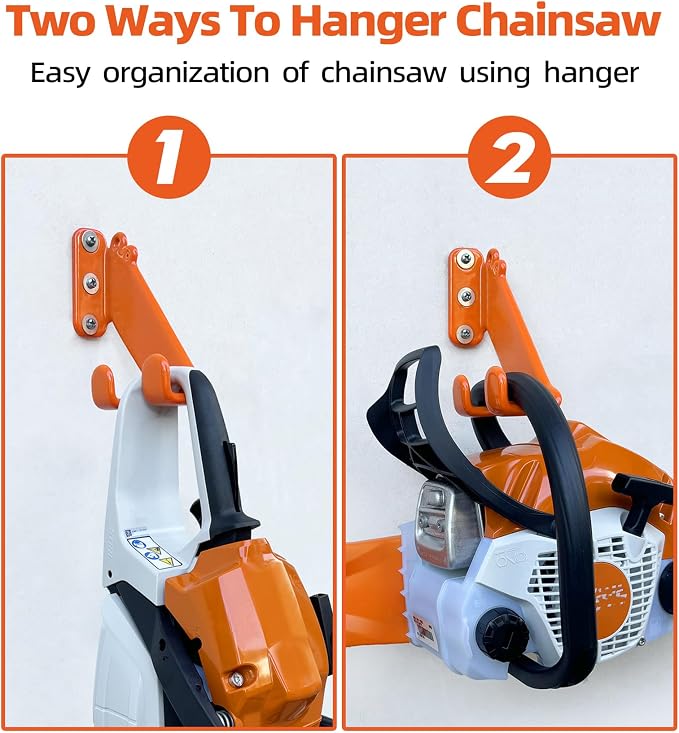 Chainsaw Hanger, 2 Pack Chainsaw Wall Mount, Heavy Duty Chainsaw Holder - Image 2