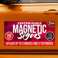 2 Pack, Personalized Magnetic Signs by BasicFundamentals