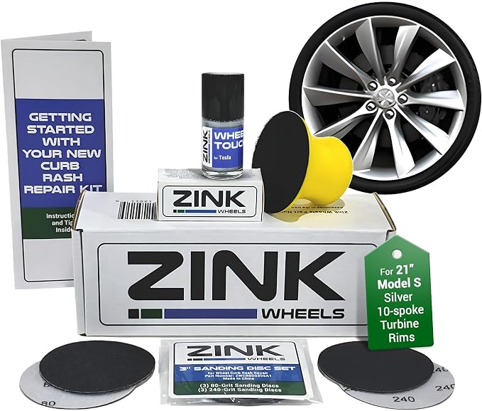 Premium Tesla Wheel Curb Rash Repair Kit by ZinkWheels