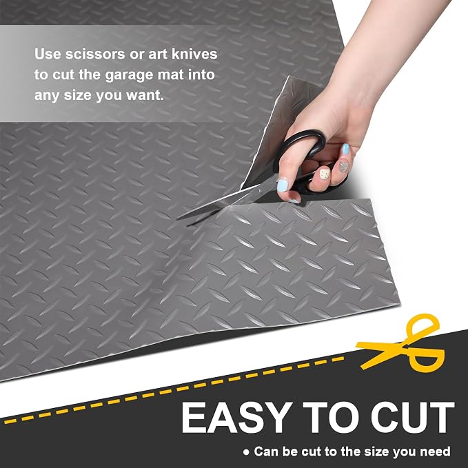 Garage Floor Mat 2.8mm Thickness PVC Garage Flooring Roll Diamond Plate Floor - Image 5
