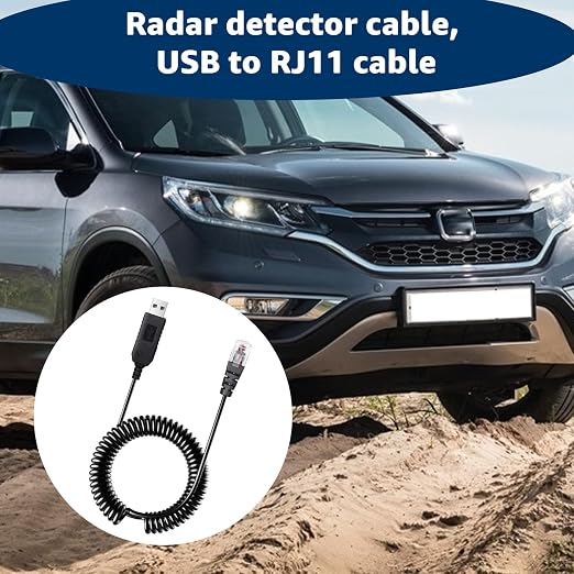 USB to RJ11 Plug Radar Detector Power Cable, USB 5V-12V Power Cable Compatible - Image 6