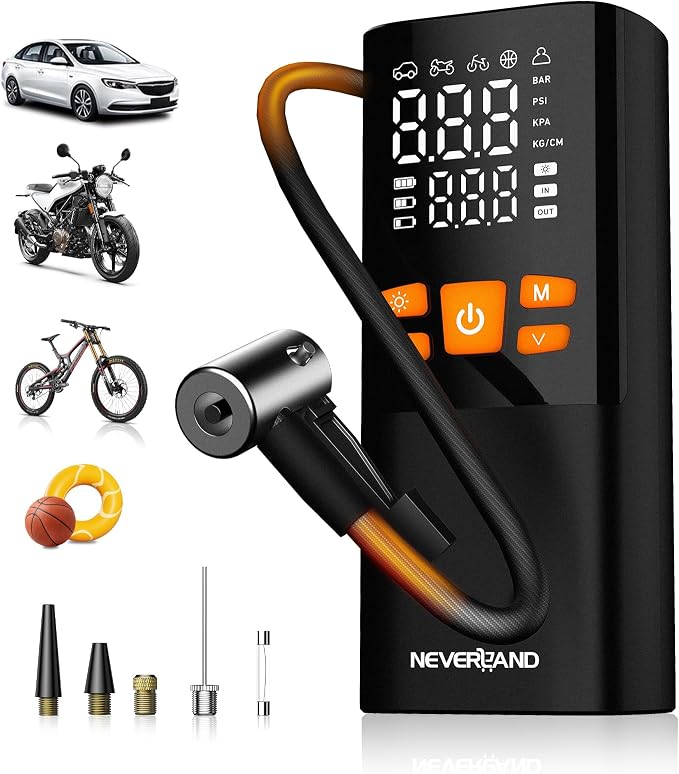NEVERLAND Tire Inflator Portable Air Compressor by Professionalcoversellers