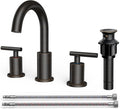FORIOUS Oil Rubbed Bronze Bathroom Faucet 3 Hole, 8 Inch Widespread Bathroom by FORIOUS