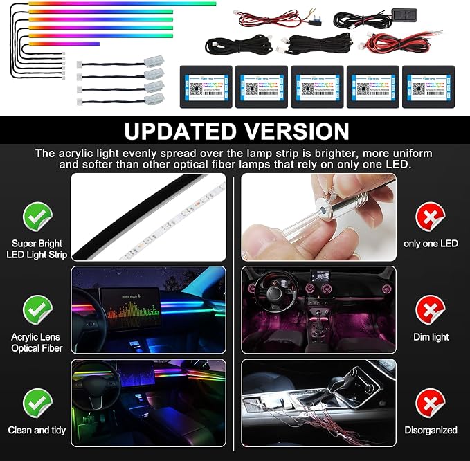 Acrylic Interior Car LED Strip Light - Image 6