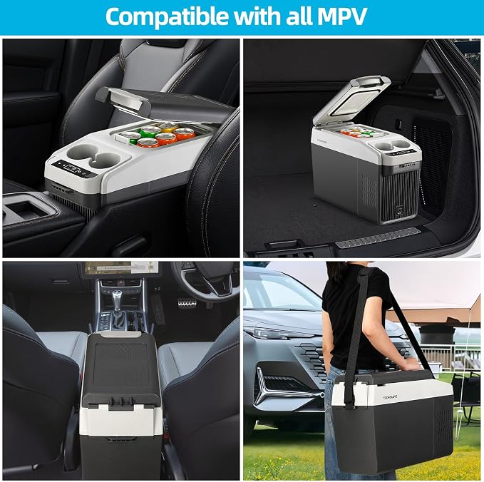12 Volt Center Console Fridge, Car Refrigerator 16QT Cooler, Portable Car - Image 6