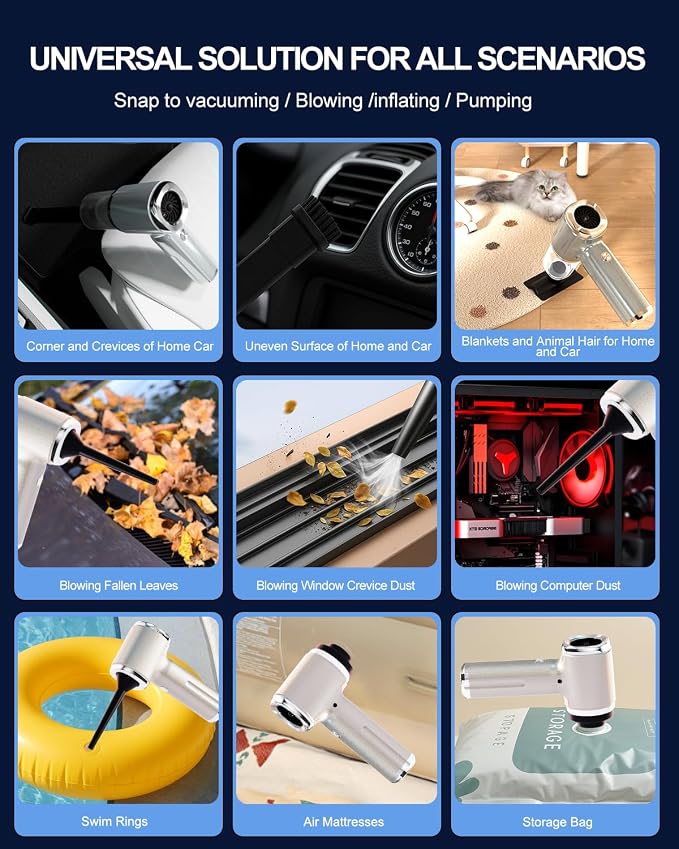 Handheld Car Vacuum Cleaner High Power, 4-in-1 Small Portable Mini Cordless - Image 4